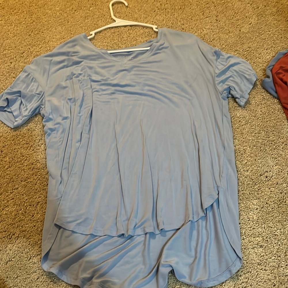 Time and tru blouse blue worn several times medium (8-10)